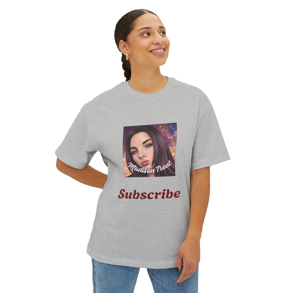 Graphic Tee — 'Subscribe' Portrait Design, Influencer Aesthetic