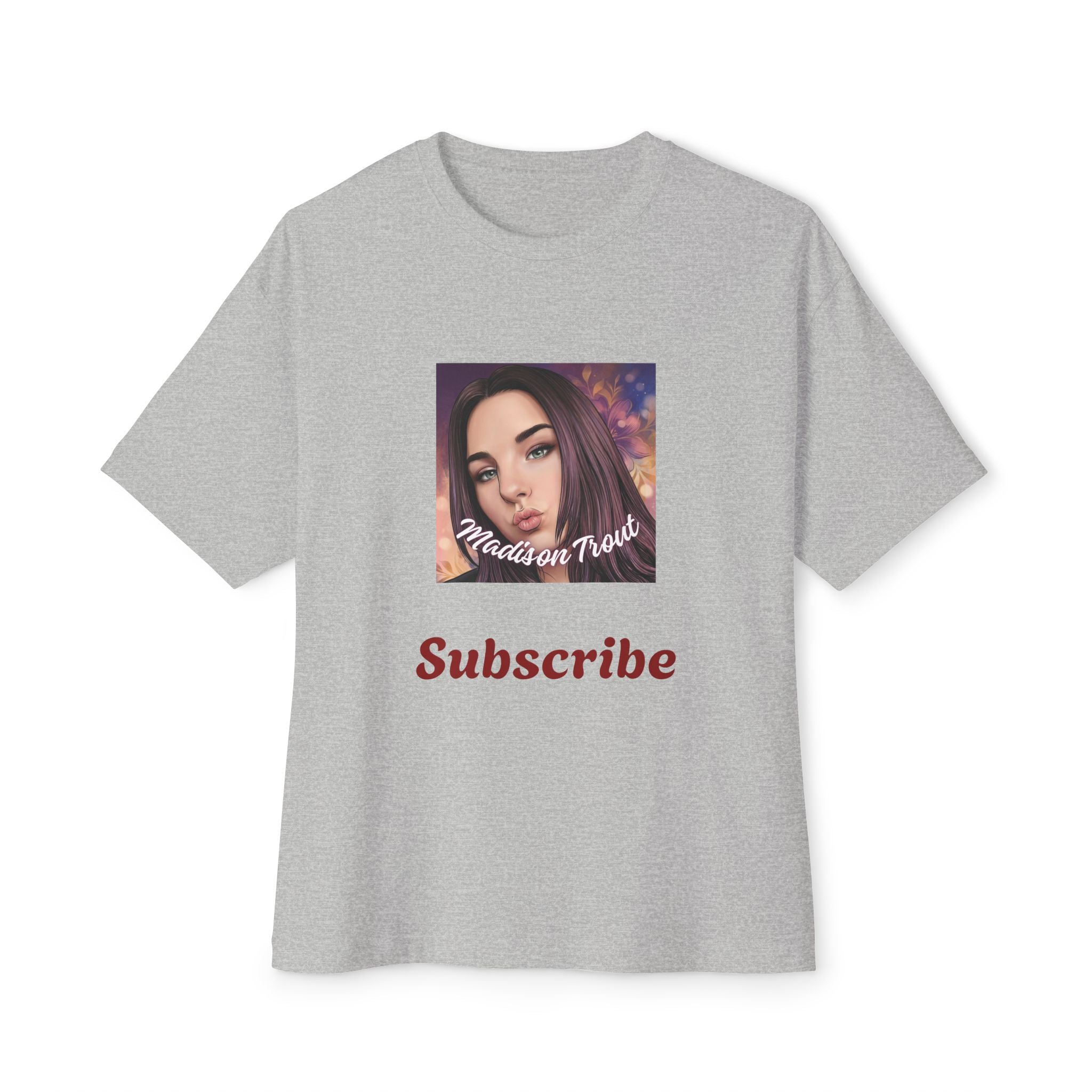 Graphic Tee — 'Subscribe' Portrait Design, Influencer Aesthetic